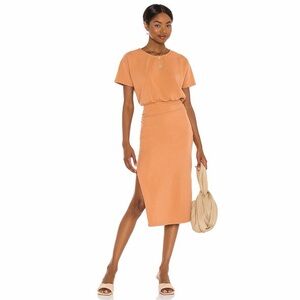 Lovers and Friends Easy Ruched Midi Dress - Carmel